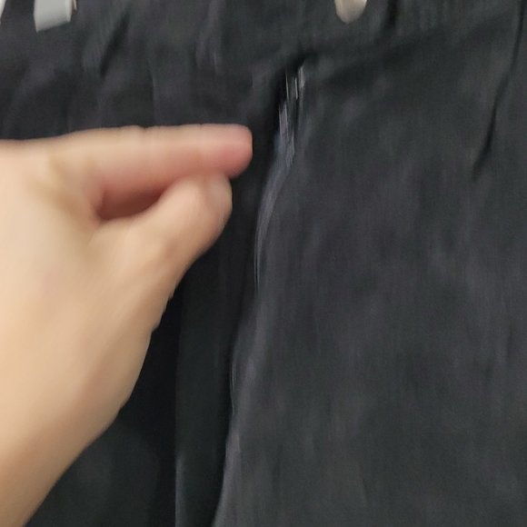 Mil-Idee Zara Vintage High Waisted Pleated Suede Shorts Black Pockets 90's - Picture 4 of 14